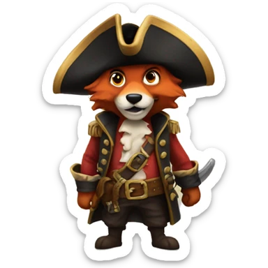 Foxy the pirate  sticker