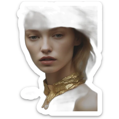 Beate Muska, david bellemere, Bare belly, Wings, Choker, Bathed in shadows, FOV 90 degrees, short lighting, L USM, Cold Colors, gilded technique, extremely hyper aesthetic, absurdres sticker