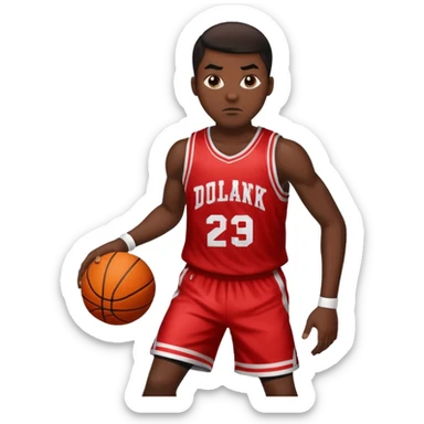 basketball player in slam dunk sticker
