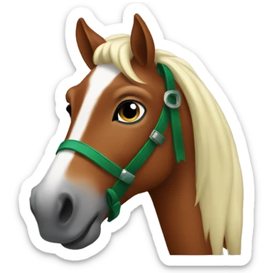 Christmas horse sticker