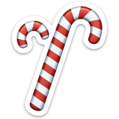 candy cane with blue and white stripes sticker