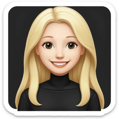 Bride of Dracula with long blonde hair, black outfit sticker