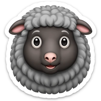 Oveja negra con canas sticker
