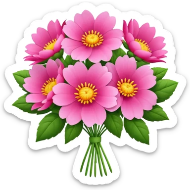 Huge pink flower boquet sticker
