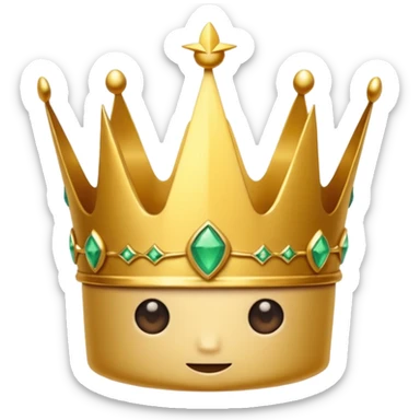 “Keep the 😌 emoji exactly the same, no edits, no human features. Just place the 👑 crown above it.” sticker