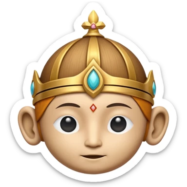 monk crown object icon, simple spiritual headpiece, wooden or bronze texture, minimal sacred design, subtle mystical aura, 3D cartoon style, mobile game icon style, centered, clean background, no text, no watermark
 sticker