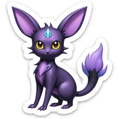 Shiny Dark Noibat-Espeon-Umbreon-Nidorino-fusion-hybrid full body sticker