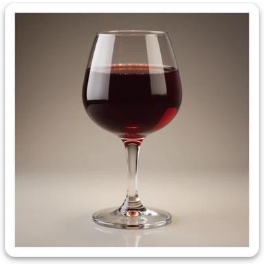 a glass of red wine, photorealistic style, no background sticker