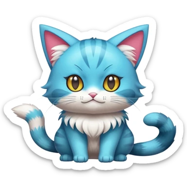 Cartoon Purugly-Glameow-Pokémon-fusion sticker
