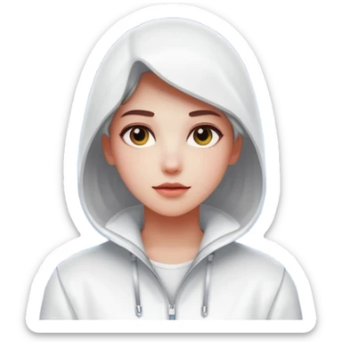 City glowing at night with neon signs, tall buildings and empty streets, a lone figure in white barely visible in the distance sticker