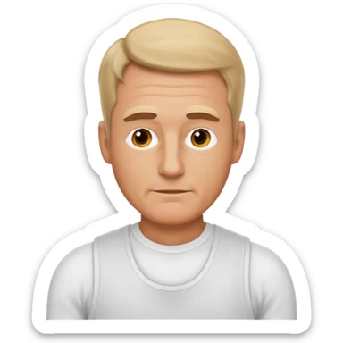 fat middle aged white man in wifebeater sticker