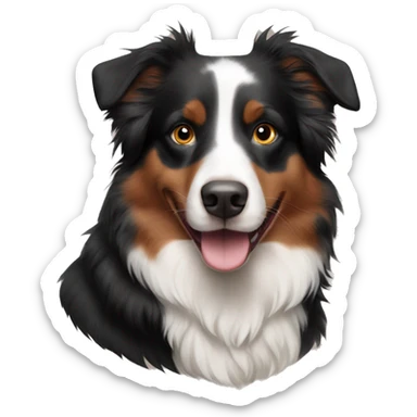Red Tri Australian shepherd sticker