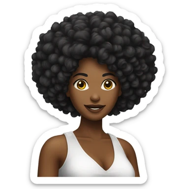 Mulher preta cabelo afro tocando bandolim escrito atrás clube do choro de Brasília. sticker