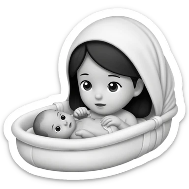Newborn B&W Photoshoot sticker