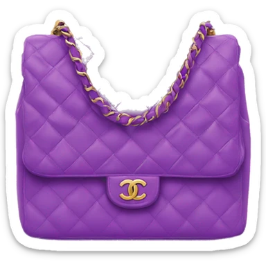Chanel bag purple sticker