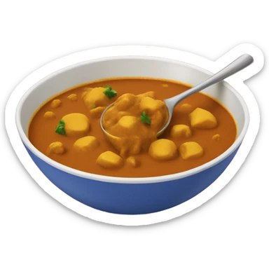 Curry bowl sticker