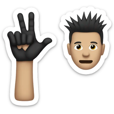 Punk rock hand sign sticker