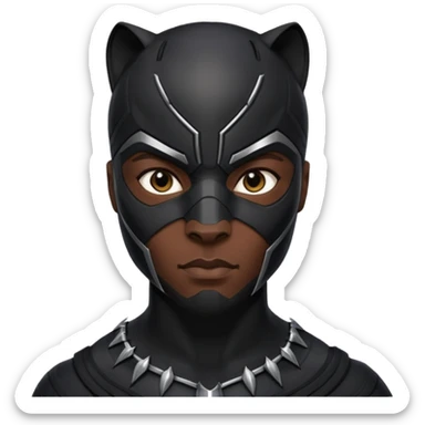 black panther marvel superhero headshot sticker