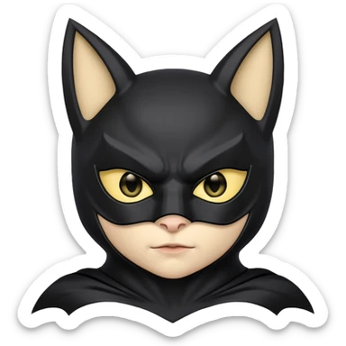 animalistic batman kitty sticker