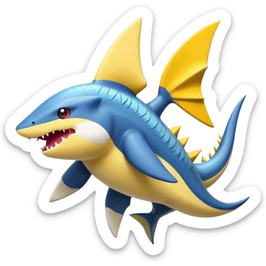 Sharpedo-Gible-Haxorus-Ampharos-fusion sticker