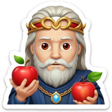 odin god with an apple sticker