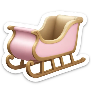 light pink sleigh sticker