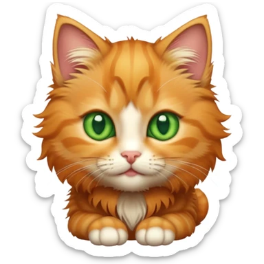 Ginger tabby kitten sticker