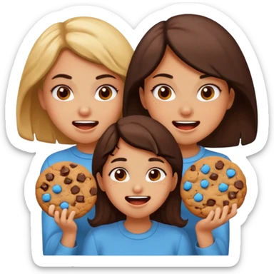 Angry gurls that’s eating a lot of cookies sticker