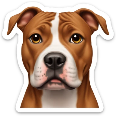 Red and black American Staffordshire Terrier sticker