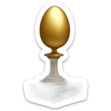 golden egg on pedestal sticker