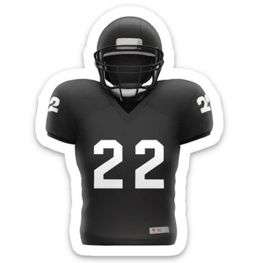 #22 football jersey black sticker