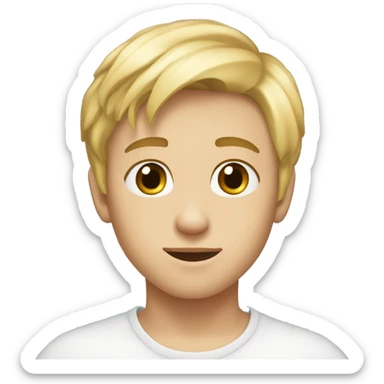 young boy blond hair bloue eyes approximatively 17 years sticker