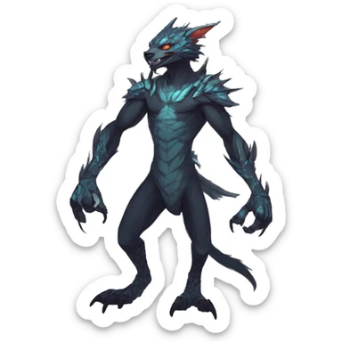 Cool Edgy Vernid species by LiLaiRa full body sticker