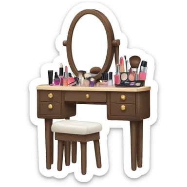 makeup vanity  sticker