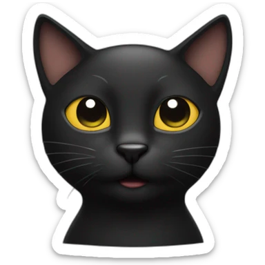 wink-black-cat sticker