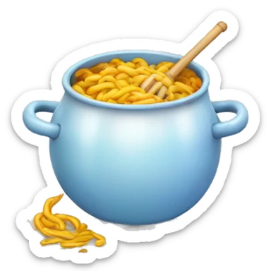 Un arc en ciel avec un chaudron au bout sticker