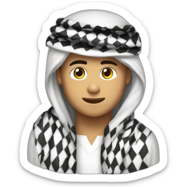 Cristiano in the Palestinian keffiyeh  sticker