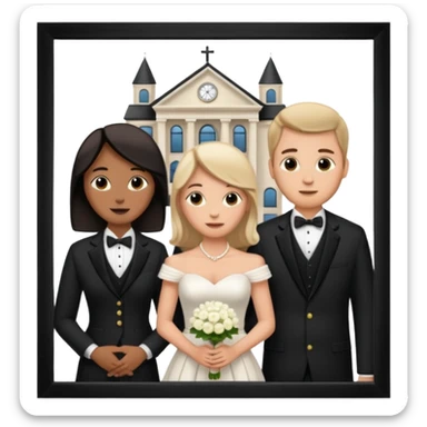 Courthouse wedding place. sticker