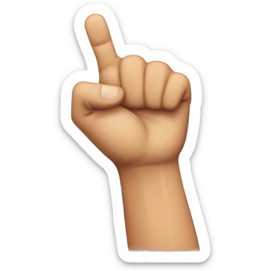 Mano cerrada con pulgar arriba, ok chispas rojas arriba sticker