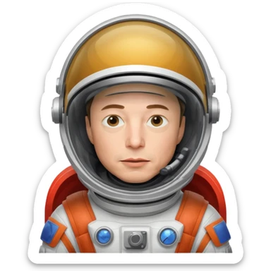 Elon Musk in the space Neutral sticker