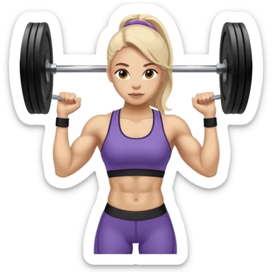 woman doing crossfit sticker