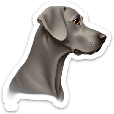 shorthair weimaraner profile silhouet sticker