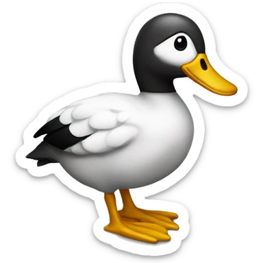 pato viejo con un cartel de 30 año sticker