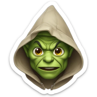 hooded goblin just goofing around sticker