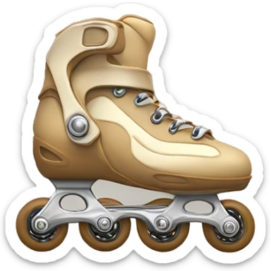 a beige color rollerblade inline skate leaving big fire traces, just the object itself sticker