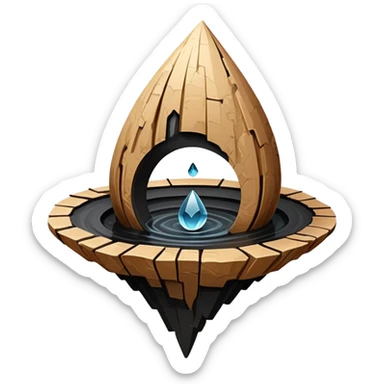 A floating entity with a body shaped like an inverted teardrop made of layered sedimentary material, surrounded by a ring of hovering obsidian shards that rotate to create different defensive formations.


 sticker