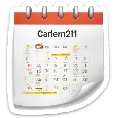 calendar with the date 1 sticker