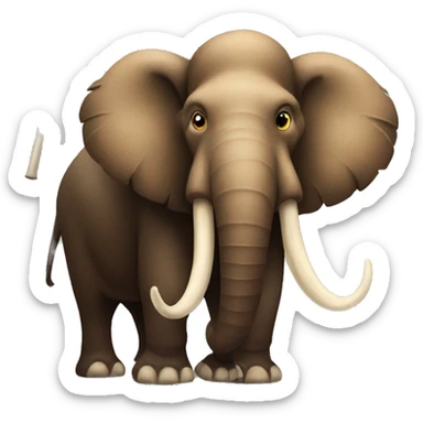 a mammoth with a German flag sticker