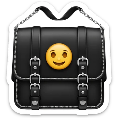 Fais un emoji avec 2 ceinture mal superposés dans le style un peu gothique sticker