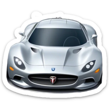 An icon representing a racing game interface, inspired by Grand Turismo. The design features a sleek, high-performance car speeding through a dynamic track, with speedometers and lap indicators visible. The road twists and turns, emphasizing the thrill of competitive racing. Transparent background. sticker